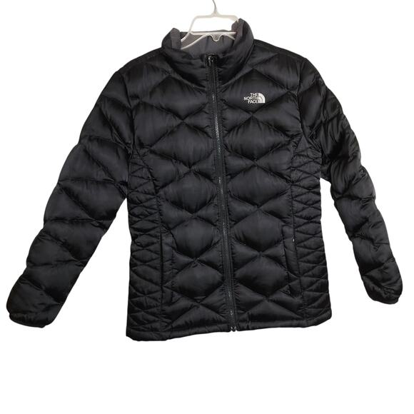 4202)The North Face Girls Black 550 Dawnfill Full zip Puffer Jacket XL (18) - Picture 1 of 13